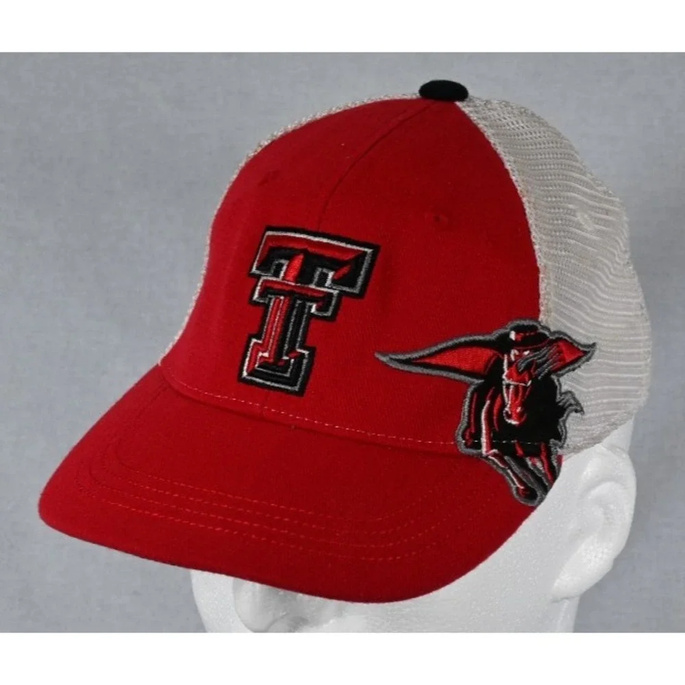 Texas Tech Red Raiders Masked Rider Youth Mesh Snapback Hat Cap One Size